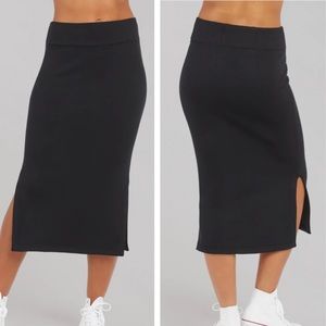 SPANX NWT WOMEN’S SPACER SKIRT AIR ESSENTIALS MIDI SKIRT VERY BLACK EXTRA LARGE